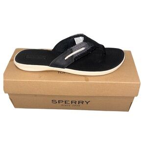 Sperry Parrotfish Ombre Rope Sandals In Black NEW!
